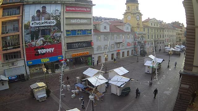 Clock tower on Korzo street in Rijeka, Croatia