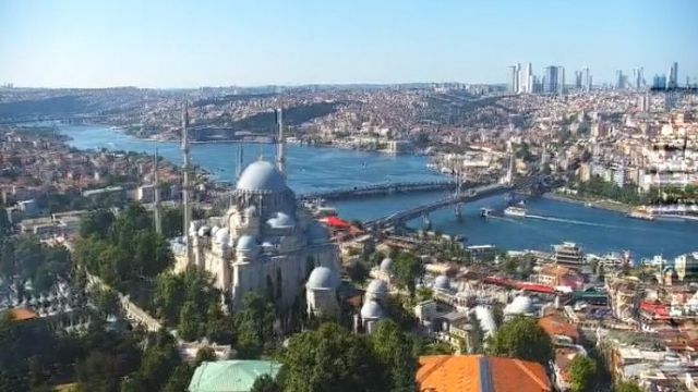Beyazit Tower, view of the city of Istanbul, Türkiye (cam #2)
