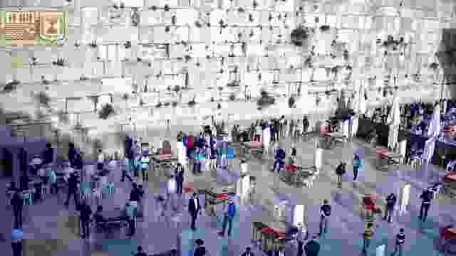 Wailing Wall in Jerusalem city, Israel