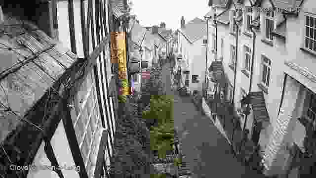 High street in Clovelly village, England, UK (cam #2)