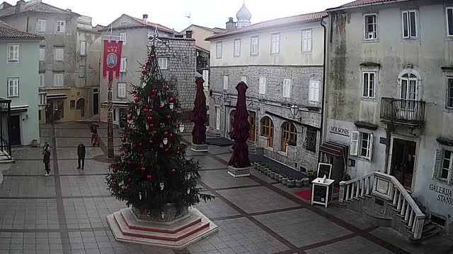 Square on Vela Placa street, Krk Island, Croatia
