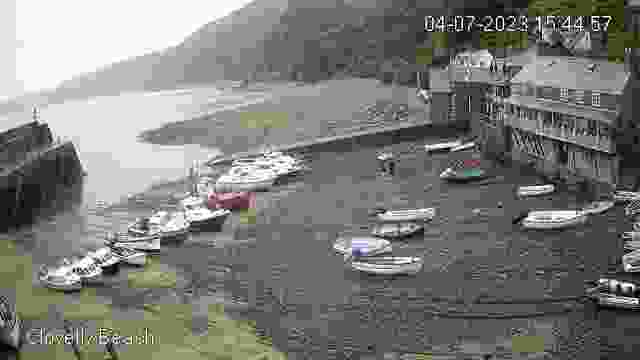 Clovelly Harbor in Bideford town, England