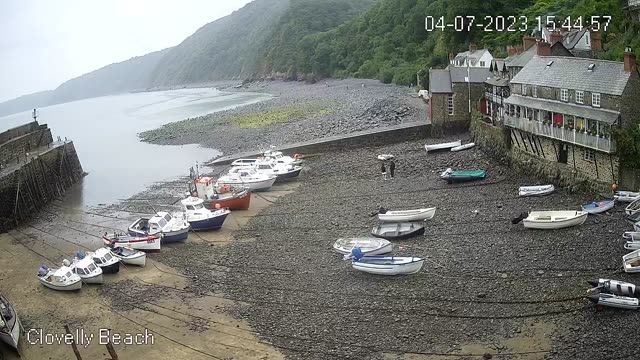Clovelly Harbor in Bideford town, England