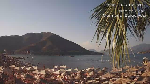 Icmeler beach in the resort town of Marmaris, Türkiye