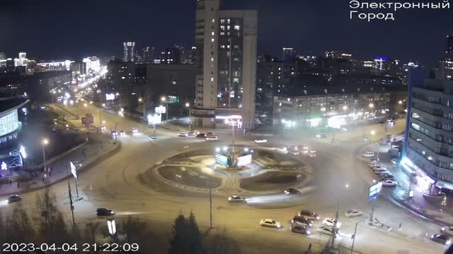 Lunintsev Square in Novosibirsk city, Russia
