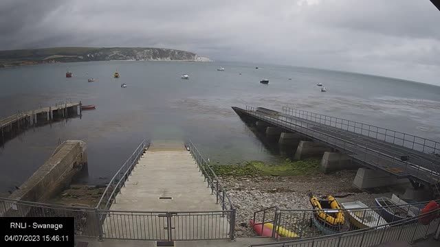 Swanage Lifeboat Station on the coast of the English Channel, UK