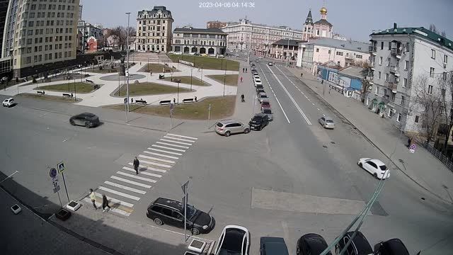 Square of Peter I in Saratov city, Russia