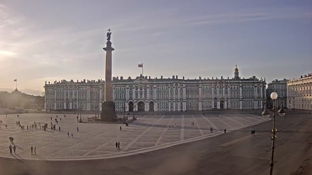 Palace Square in Saint Petersburg city, Russia.