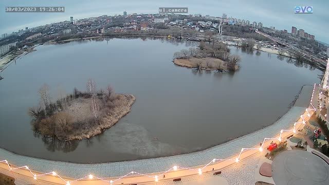 River embankment in Ulyanovsk city, Russia