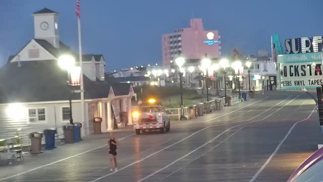 Promenade along Ocean City Beach, NJ, USA