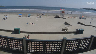 Easton Beach in Newport, RI, USA