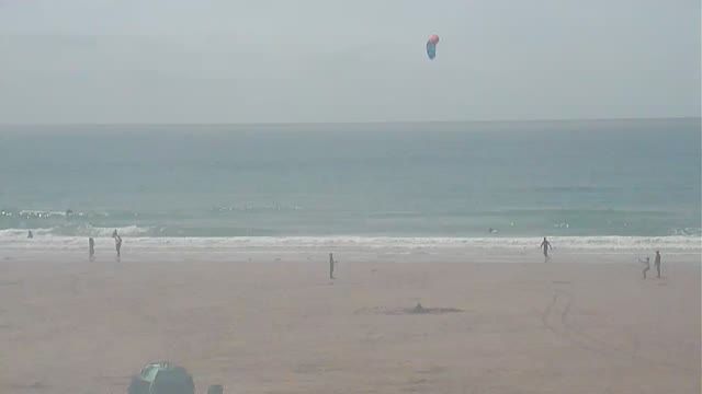 Watergate Beach in Newquay town, England, UK