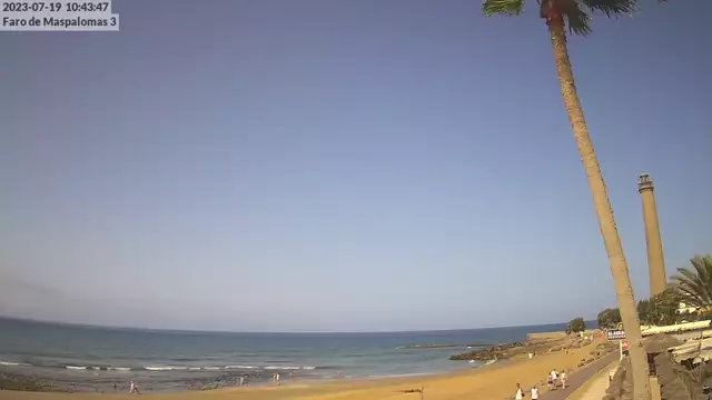 Maspalomas beach in Las Palmas, Spain