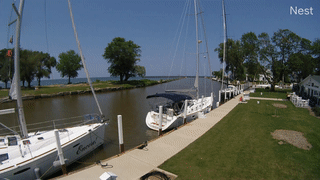 Wharf on the Vermilion River, Lake Erie, OH, USA