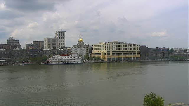 River street in Savannah, GA, USA