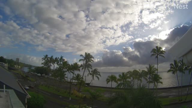 Kamehameha Avenue near the Pacific Tsunami Museum in Hilo, HI, USA