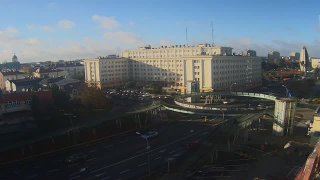 Round pedestrian bridge in Rzeszow, Poland