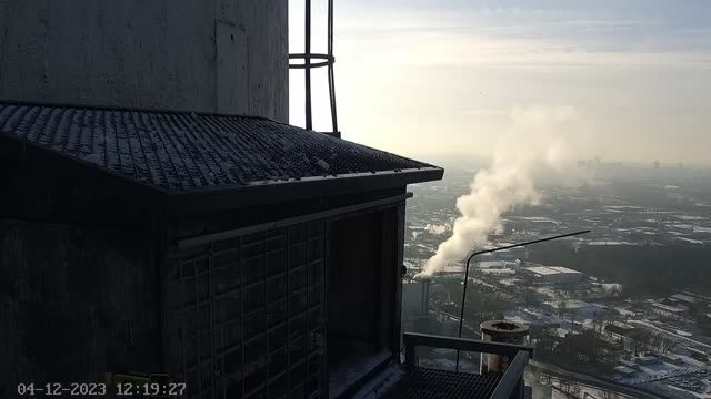 Falcon's nest at Veolia Energy Poznan SA, Poland (cam #2)