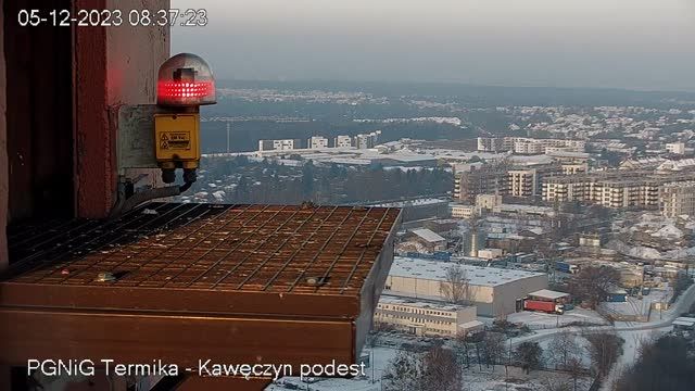 Falcon's nest at Kaweczyn Heat Plant in Warsaw, Poland