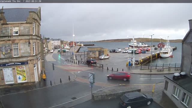 Victoria Pier at Lerwick in Shetland, UK (cam #2)