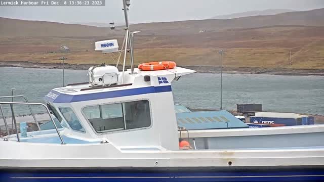 Lerwick Harbor in Shetland, UK