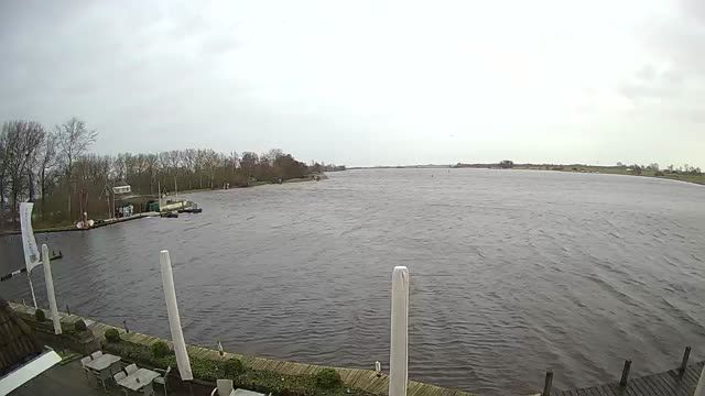 Restaurant on lake Wijde Ee, Netherlands