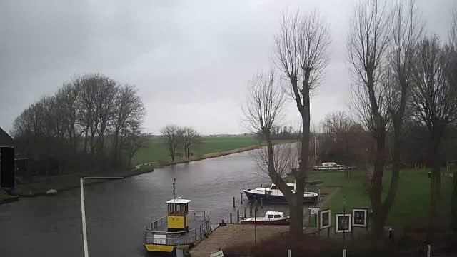 Pier in the village of Wyns, Netherlands